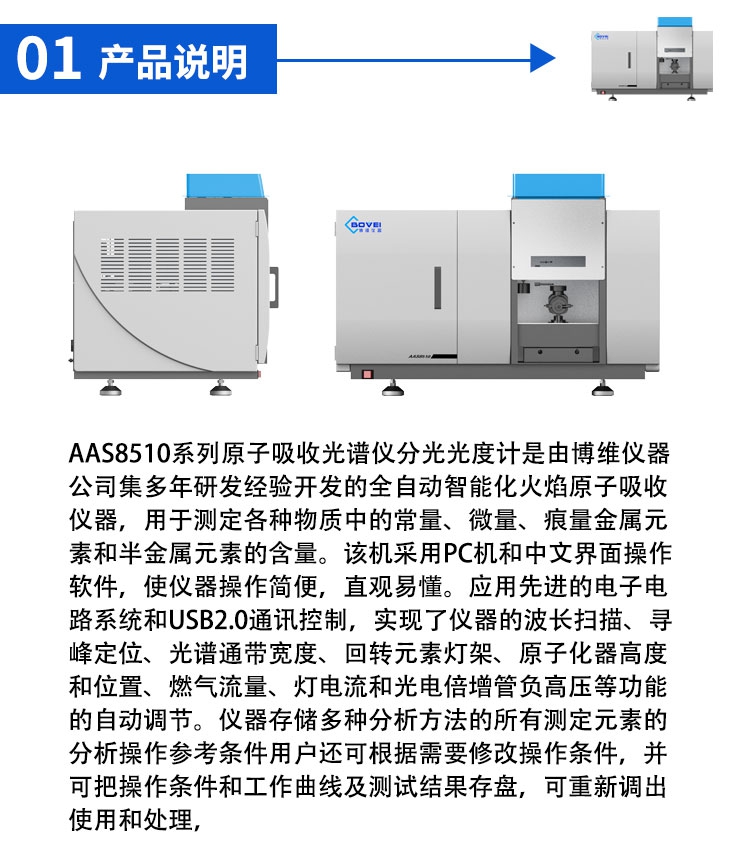 AAS8510 单火焰法原子吸收光谱仪(图1)